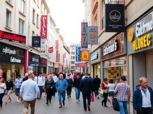 Magazinele internaționale populare în România, aglomerate de clienți.