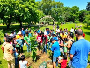 O comunitate activă implicată în activități sustenabile.